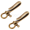 PandaHall Elite 2Pcs Tibetan Style Alloy Hook Clasps and 2Pcs Shackle Clasps FIND-PH0017-22-1