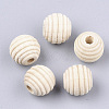 Natural Wood Beads WOOD-S053-48-1