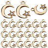 60Pcs Moon & Star Alloy with Rhinestone Small Handmade Pendant Charms FIND-SC0006-79-1