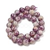 Natural Lepidolite/Purple Mica Stone Beads Strands G-G160-A01-03-3