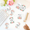 120Pcs 4 Styles Flower Paper Thank You Gift Tags CDIS-WH0038-01-4