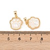 Natural White Shell Paw Print Charms KK-H524-17G-3