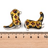 304 Stainless Steel Enamel with Rhinestone Pendants STAS-Z202-06P-01-3