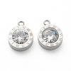 304 Stainless Steel Rhinestone Charms STAS-Z009-17P-1