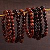 Unisex Natural Wood Beaded Stretch Bracelets BJEW-SZ0001-004-5