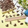 100Pcs 8 Styles 2-Hole Wood Buttons BUTT-FS0001-01A-5