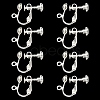Rack Plated Brass Screw Clip-on Earring Findings KK-YW0001-10S-1