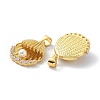 Brass Clear Cubic Zirconia Pendants KK-B047-18G-3