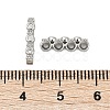 Brass Micro Pave Clear Cubic Zirconia Spacer Bars KK-P302-26P-3