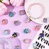14Pcs 7 Colors UV Plating Opaque Acrylic Beads MACR-SC0002-53-5