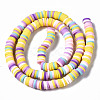 Handmade Polymer Clay Beads Strands CLAY-R089-6mm-139-3
