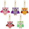 Owl DIY Diamond Painting Keychain Sets DIY-WH0163-82-1