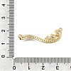 Brass Micro Pave Clear Cubic Zirconia Connector Charms CU-CBA3569-04G-D-3