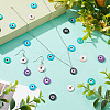 80Pcs 5 Colors Printed Freshwater Shell Charms SHEL-AR0001-12-5
