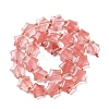 Cherry Quartz Glass Beads Strands G-NH0005-021-3