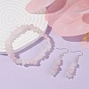 Natural Rose Quartz Chips Beaded Jewelry Set SJEW-JS01232-06-2