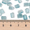 Transparent Spray Painted Glass Seed Beads SEED-L011-10A-09-4
