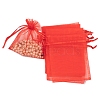 100Pcs Rectangle Organza DIY Craft Drawstring Bags PW-WG69155-02-1