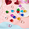 18Pcs 9 Colors Glass Heart Pendants GLAA-TA0003-29-5