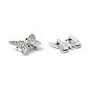 Antique Silver Plated Tibetan Style Butterfly Slide Charms X-TIBE-4818-AS-FF-2