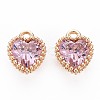 Brass Micro Pave Cubic Zirconia Charms KK-S356-773K-1