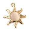 Brass with Glass Pendants KK-G503-40G-02-1