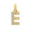 Brass Cubic Zirconia Pendants with Jump Rings FIND-PW0024-09E-1