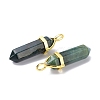 Natural Indian Agate Pointed Pendants G-G025-01G-18-3