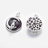 Natural Amethyst Kitten Pendants G-J386-B02-2