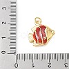 Brass Enamel Pendants KK-L256-23G-3