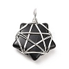 Natural Obsidian Pendants G-D458-07P-02-RS-2