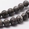 Natural Map Stone/Picasso Stone/Picasso Jasper Bead Strands G-D840-60-4mm-3