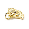 Brass Micro Pave Cubic Zirconia Charms ZIRC-F132-26G-3