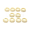 Cubic Zirconia Triangle Hoop Earrings EJEW-E270-15G-3