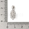 Rhodium Plated Rack Plating 925 Sterling Silver Ice Pick Pinch Bails STER-NH0001-19P-3