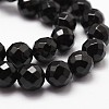 Natural Dyed & Heated Black Onyx Beads Strands G-D840-23-10mm-3