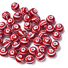 Opaque Striped Acrylic Beads MACR-S373-27A-01-5