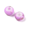 Opaque Spray Painted Glass Beads GLAA-G118-01F-2
