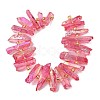 Electroplated Natural Quartz Crystal Beads Strands G-F800-F12-2