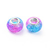 Crackle Two Tone Resin European Beads RPDL-T003-06G-2