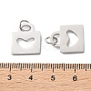 304 Stainless Steel Pendants STAS-E530-01P-3