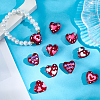 10Pcs 5 Colors Handmade Lampwork Enamel  Beads LAMP-PA0001-05-3