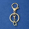 Alloy Initial Letter Charm Keychains KEYC-YW00006-17-1