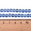 Transparent Electroplate Glass Beads Strands EGLA-Q132-6MM-01A-16-4