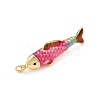 Brass Enamel Pendants KK-L255-03G-B03-2