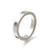 304 Stainless Steel Crystal Rhinestone Finger Rings for Women RJEW-B120-02P-2