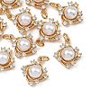 SHEGRACE Brass Pave Clear Cubic Zirconia Charms XGRQ4D928-663G-1