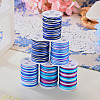 6Rolls 6 Styles Segment Dyed Polyester Thread NWIR-TA0001-47C-6