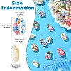 60Pcs 12 Styles Printed Natural Shell Beads BSHE-CJ0001-10-2