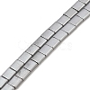 Electroplated Frosted Non-magnetic Synthetic Hematite Beads Strands G-G089-B01-09-1